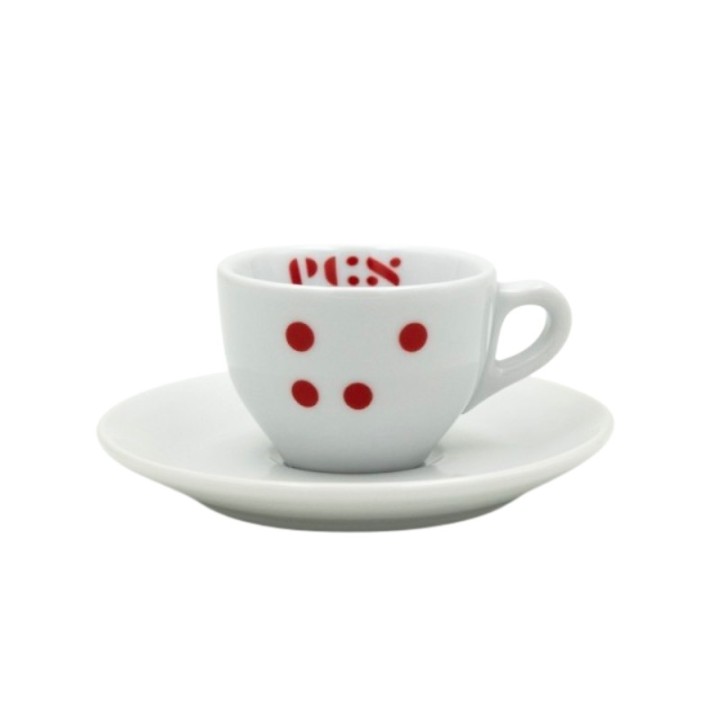 ECS Espresso Cup "dots" With Saucer - Set Di 6 | ECS UK