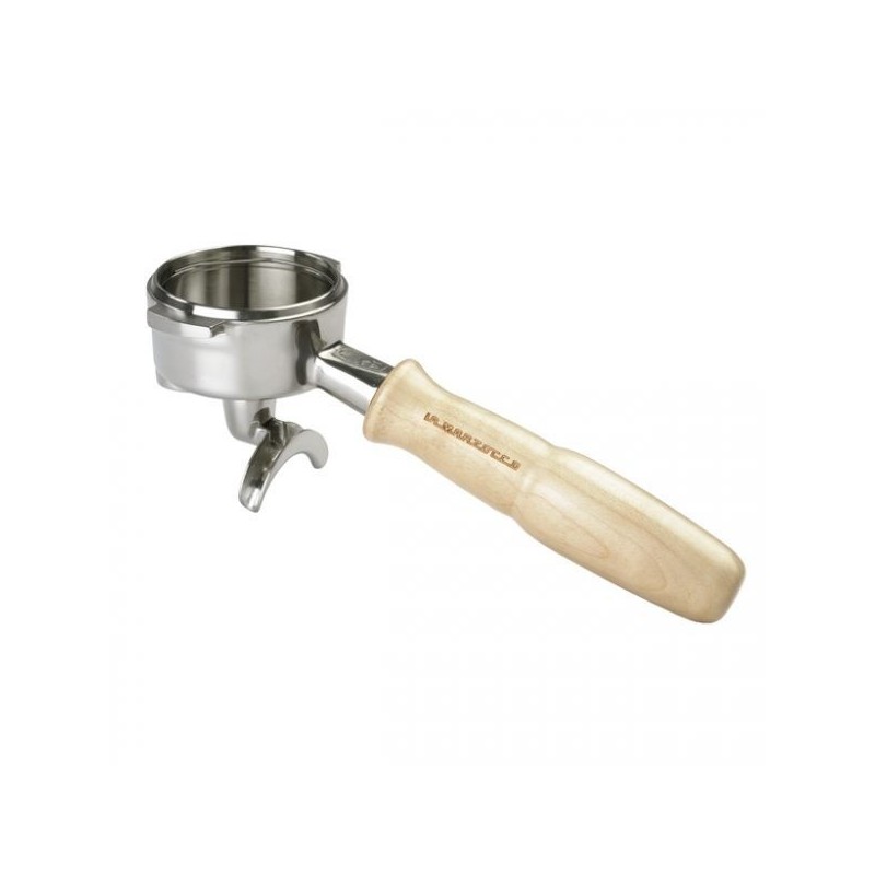 la marzocco maple wooden portafilter double spout