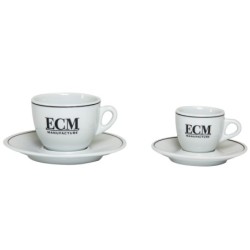 ecm espresso cups with saucers - set of 6