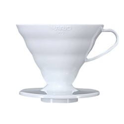 hario dripper v60 02 plastic white - versatile