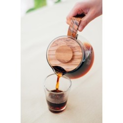 hario v60 coffee server 600ml olive wood - elegant