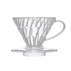 hario dripper v60 01 transparent plastic - efficient