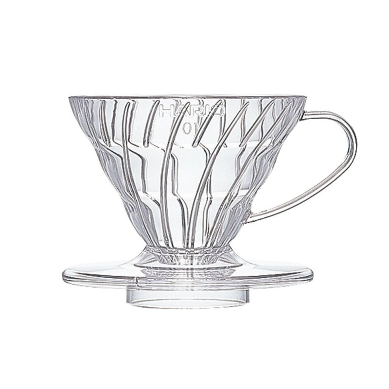 hario dripper v60 01 transparent plastic - efficient