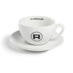 rocket hashtag cappuccino cups white - set of 6