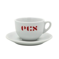 ecs cappuccino cup with saucer - set of 6
