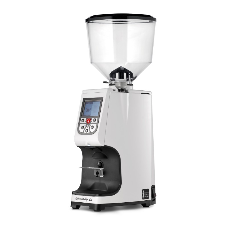 eureka atom specialty 65 white coffee grinder - elite