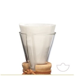 Chemex Unfolded Half Moon Paper Filters FP-2 100 Pcs | ECS UK