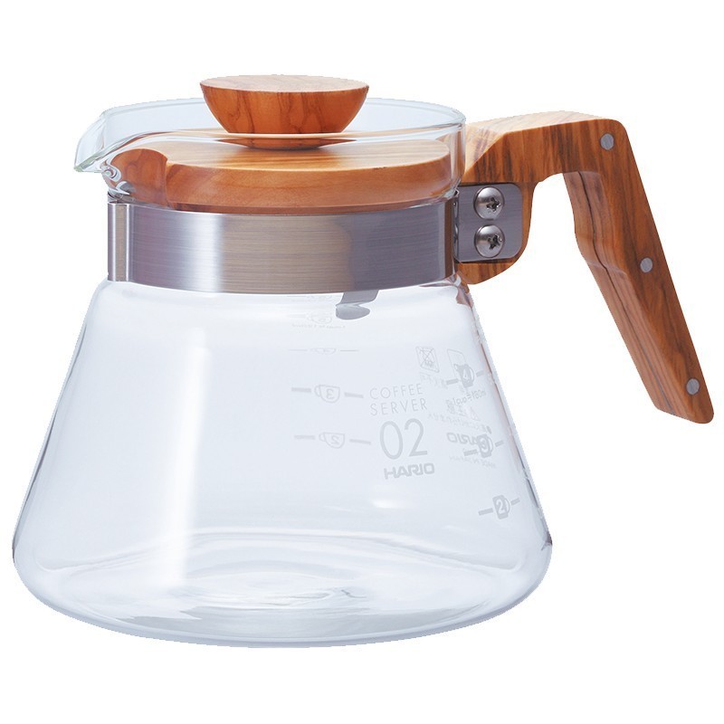 Hario V60 Coffee Server 600ML Olive Wood | Shop Online Now