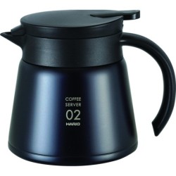 Hario V60 Heat Retaining Stainless Steel Server 600 Ml Black | ECS UK