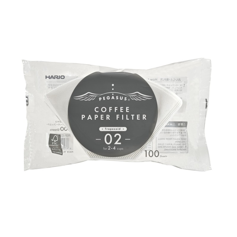 Hario Filtri Carta Bianchi Per Dripper Pegasus 02W 100 Pz | ECS UK