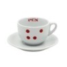 ECS Cappuccino Cup "dots" With Saucer - Set Di 6 | ECS UK